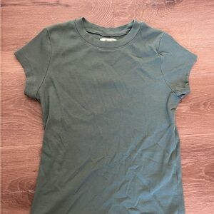 Madewell Green Ribbed T-shirt